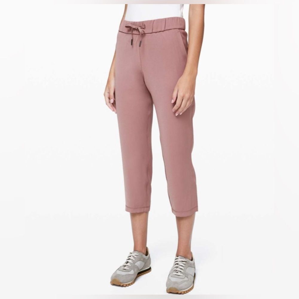 Lululemon On-The-Fly Crop Pants - Woven 23", "Red Dust"